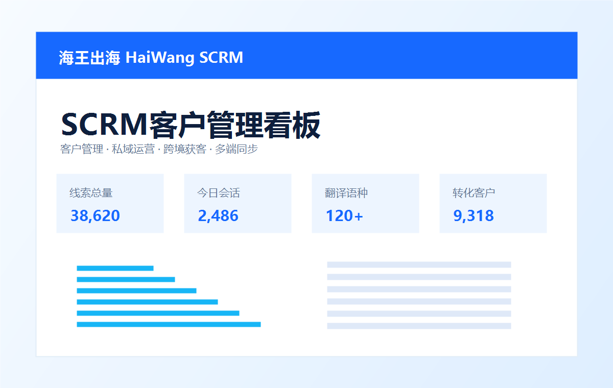海王出海网页版全球化业务协作插画